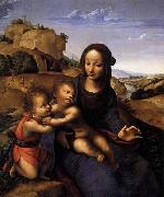 YANEZ DE LA ALMEDINA, Fernando Madonna and Child with Infant St John Sweden oil painting artist